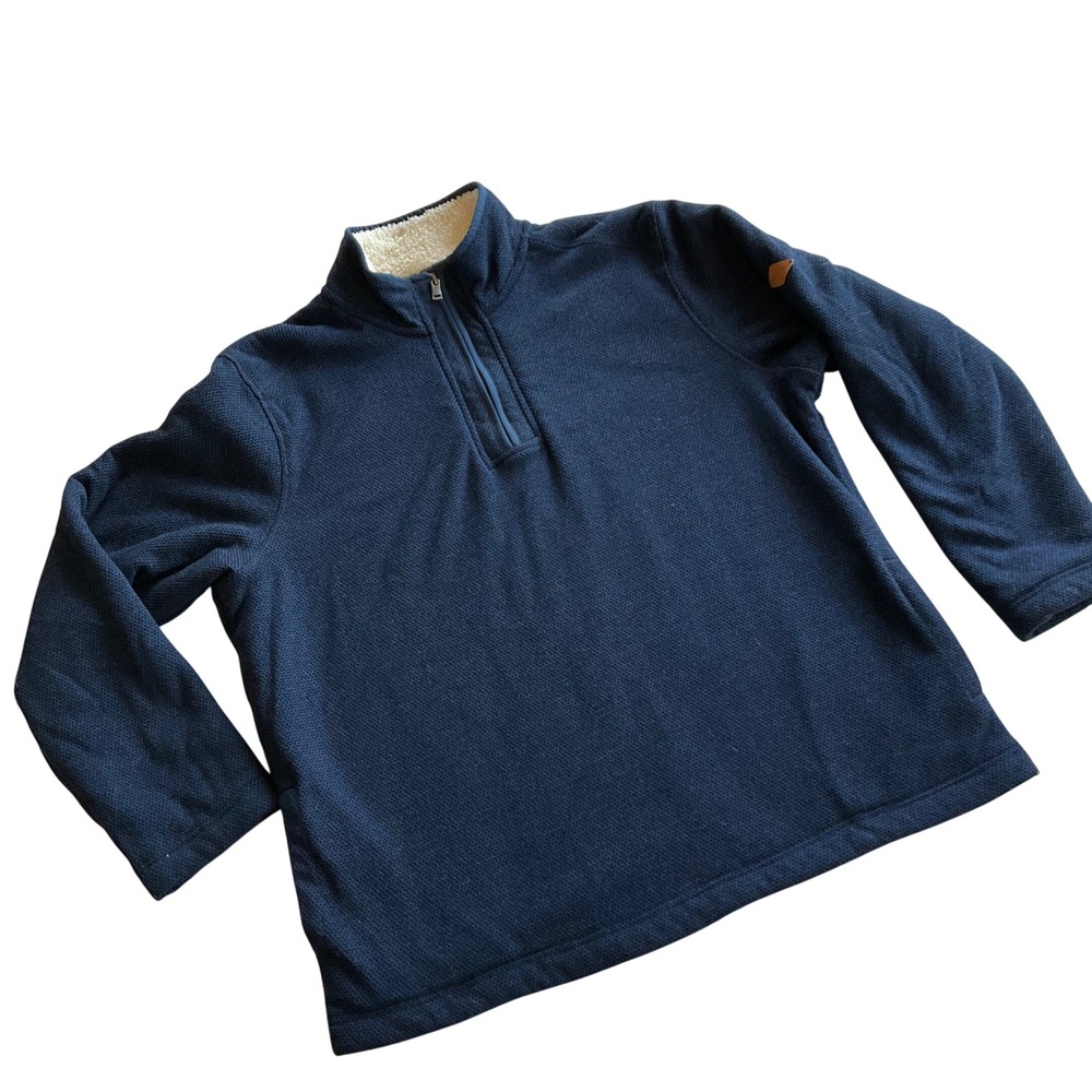 Orvis Mens Classic‎ Collection Quarter Zip Sherpa Lined Pullover Sweater XL